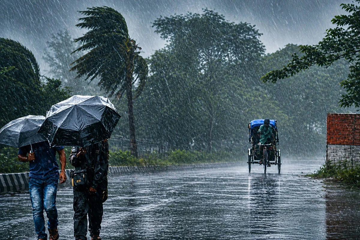 দেশজুড়ে ভারী থেকে অতি ভারী বৃষ্টির সতর্কতা, জলাবদ্ধতা ও পাহা...
