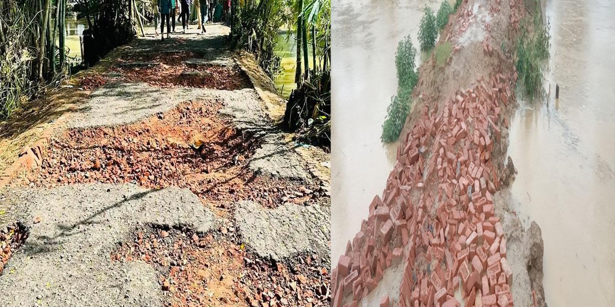 পানি কমছে, উন্মোচিত হচ্ছে ক্ষয়ক্ষতির চিত্র