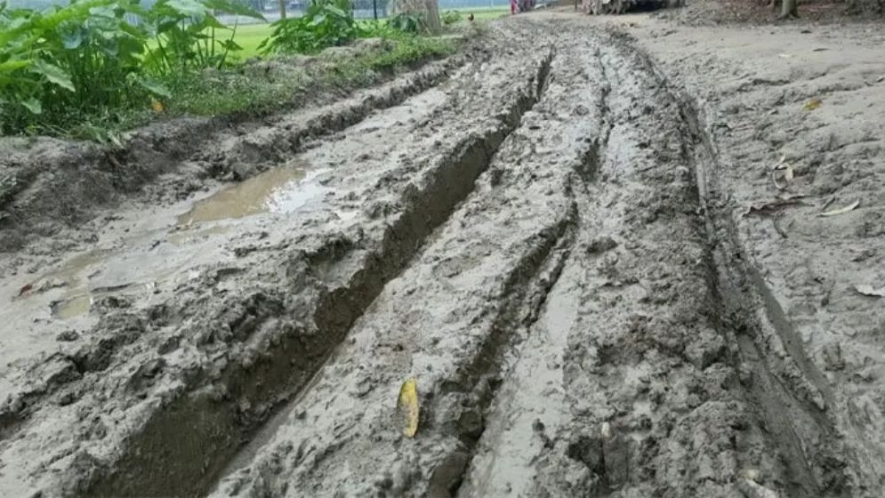 এমপিকে দিয়ে উদ্বোধন, পরে সড়কের ইট বিক্রি