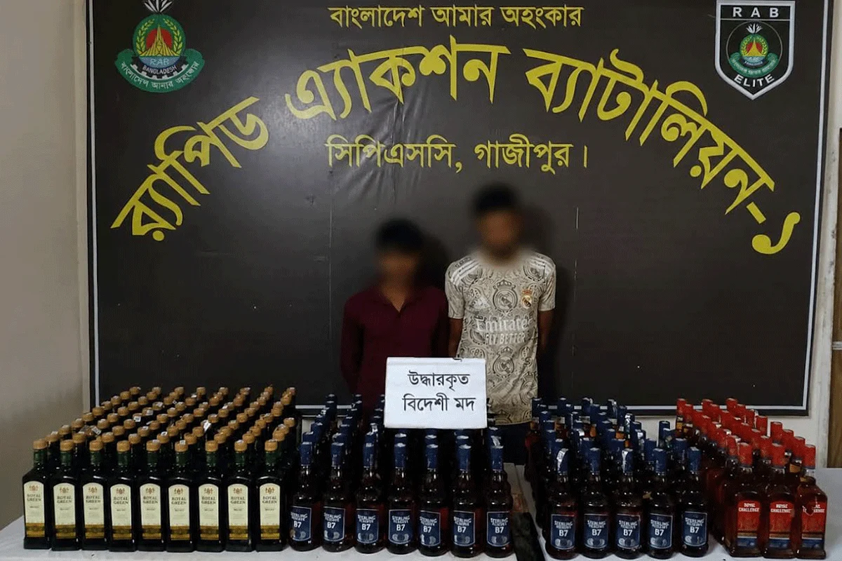 গাজীপুরে ২ মাদক কারবারি গ্রেপ্তার, গাড়ি জব্দ