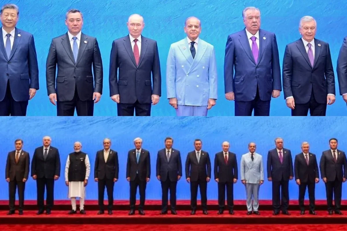গ্রুপ ছবি থেকে বাদ মোদি, তুমুল বিতর্কে শাহবাজ শরিফ!