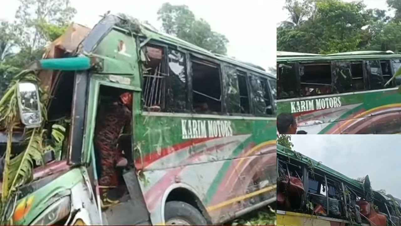 গোপালগঞ্জে বাস খাদে পড়ে নিহত ৩, আহত ৩০
